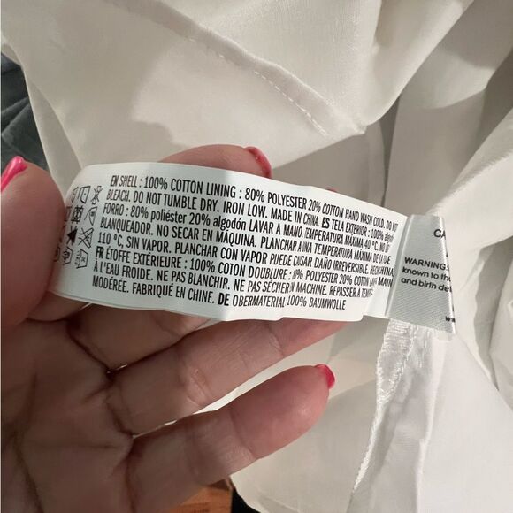 NWT English Factory puff sleeve collared mini dress oversized size medium - Picture 14 of 15